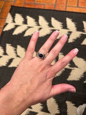 Sterling Silver Men’s Black Onyx Signet Ring